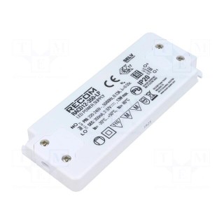 Power supply: switched-mode | LED | 12W | 2÷37VDC | 350mA | 198÷264VAC