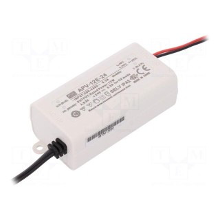 Power supply: switched-mode | LED | 12W | 24VDC | 0.5A | 180÷264VAC