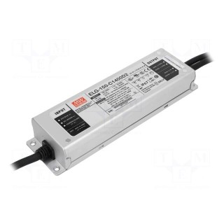 Power supply: switched-mode | LED | 149.8W | 54÷107VDC | 1.4A | IP67