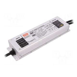 Power supply: switched-mode | LED | 150.5W | 142÷286VDC | 700mA | IP67