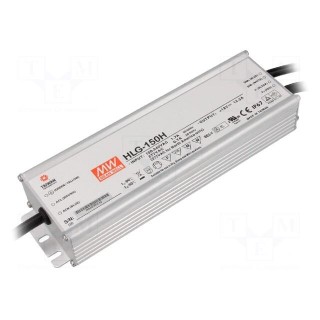 Power supply: switched-mode | LED | 151W | 42VDC | 3.6A | 90÷305VAC
