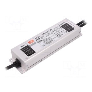 Power supply: switched-mode | LED | 151.2W | 54VDC | 2.8A | 100÷305VAC