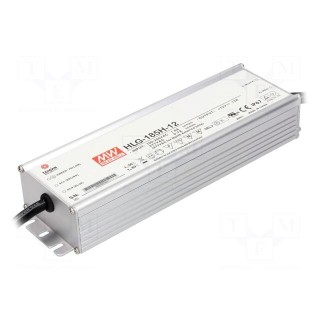 Power supply: switched-mode | LED | 150W | 12VDC | 13A | 90÷305VAC | IP67