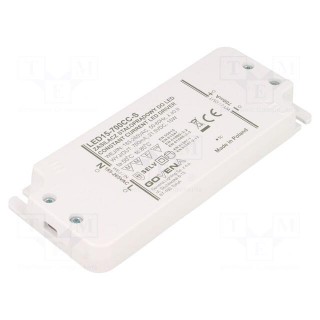Power supply: switched-mode | LED | 15W | 7÷21.5VDC | 700mA | IP20 | 55g