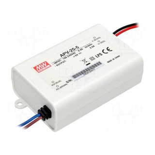 Power supply: switching | LED | 18W | 5VDC | 3.5A | 90÷264VAC | IP42 | APV