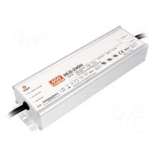 Power supply: switched-mode | LED | 240W | 24VDC | 10A | 90÷305VAC | IP67
