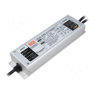 Power supply: switched-mode | LED | 199.5W | 57÷114VDC | 1.75A | IP67