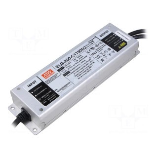 Power supply: switched-mode | LED | 199.5W | 57÷114VDC | 1.75A | IP67