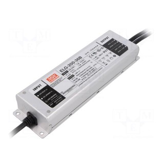 Power supply: switched-mode | LED | 200W | 36VDC | 5.55A | 100÷305VAC