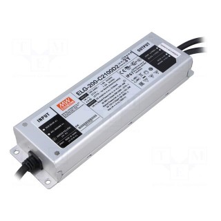 Power supply: switched-mode | LED | 201.6W | 48÷96VDC | 2.1A | IP67