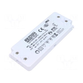 Power supply: switched-mode | LED | 20W | 12VDC | 1670mA | 198÷264VAC