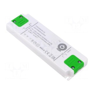 Power supply: switched-mode | LED | 20W | 24VDC | 830mA | 198÷264VAC