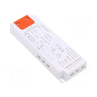 Power supply: switched-mode | LED | 20W | 24VDC | 833mA | 220÷240VAC
