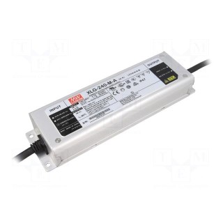 Power supply: switched-mode | LED | 240W | 90÷171VDC | 0.7÷2.1A | IP67