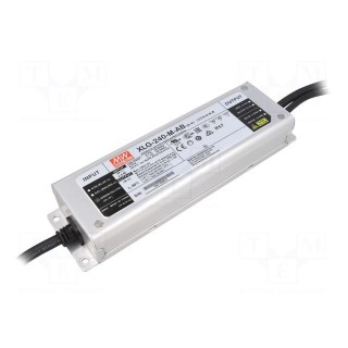 Power supply: switched-mode | LED | 240W | 90÷171VDC | 0.7÷2.1A | IP67