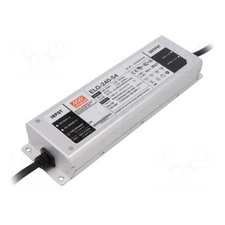 Power supply: switched-mode | LED | 240.3W | 54VDC | 4.45A | 100÷305VAC