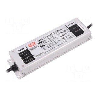 Power supply: switched-mode | LED | 240W | 24VDC | 5÷10A | 100÷305VAC