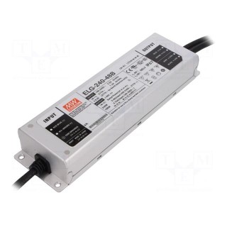 Power supply: switched-mode | LED | 240W | 48VDC | 5A | 100÷305VAC | IP67