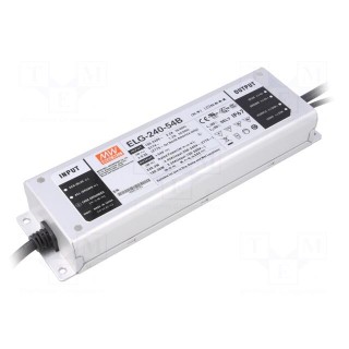Power supply: switched-mode | LED | 240W | 54VDC | 4.45A | 100÷305VAC