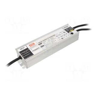 Power supply: switched-mode | LED | 249.9W | 119÷238VDC | 525÷1050mA