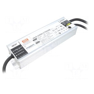 Power supply: switched-mode | LED | 249.9W | 178÷357VDC | 350÷700mA