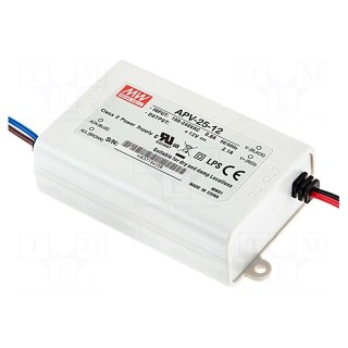 Power supply: switched-mode | LED | 25.2W | 12VDC | 2.1A | 90÷264VAC