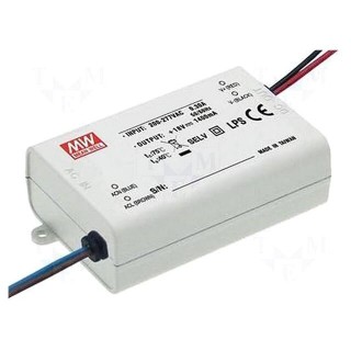 Power supply: switched-mode | LED | 25.2W | 16÷24VDC | 1050mA | IP42