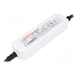 Power supply: switched-mode | LED | 25.38W | 54VDC | 29.7÷54VDC | 0.47A