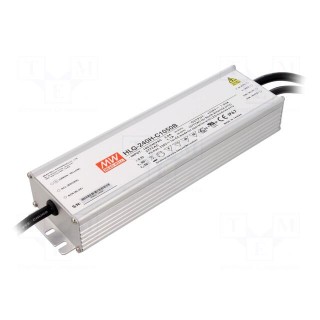 Power supply: switched-mode | LED | 250W | 119÷238VDC | 1050mA | IP67