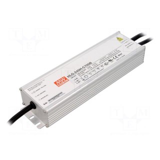 Power supply: switched-mode | LED | 250W | 178÷357VDC | 700mA | IP67