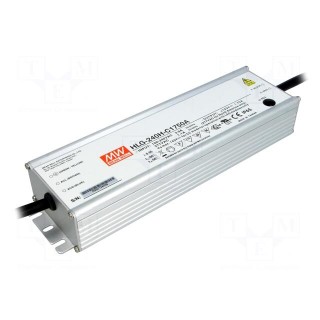 Power supply: switched-mode | LED | 250W | 71÷143VDC | 875÷1750mA