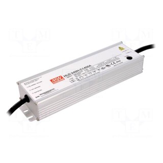 Power supply: switched-mode | LED | 250W | 89÷179VDC | 700÷1400mA