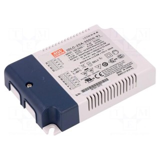 Power supply: switched-mode | LED | 25W | 49.7VDC | 350mA | 90÷295VAC