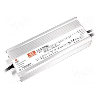 Power supply: switched-mode | LED | 321.3W | 54VDC | 5.95A | 90÷305VAC