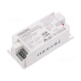Power supply: switched-mode | LED | 28W | 7.5÷42VDC | 300÷700mA | IP20