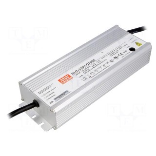 Power supply: switched-mode | LED | 300W | 214÷428VDC | 350÷700mA