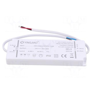 Power supply: switched-mode | LED | 30W | 24VDC | 1.25A | 220÷240VAC