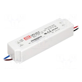 Power supply: switched-mode | LED | 30W | 5VDC | 5A | 90÷264VAC | IP67