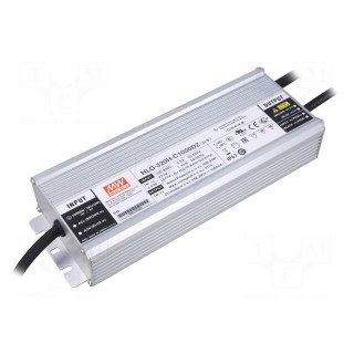 Power supply: switched-mode | LED | 320.6W | 114÷229VDC | 1.05A | IP67