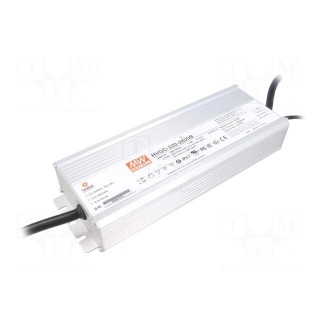Power supply: switched-mode | LED | 320W | 57÷114.3VDC | 2800mA | IP67