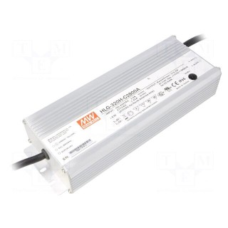 Power supply: switched-mode | LED | 320W | 57÷114VDC | 1400÷2800mA