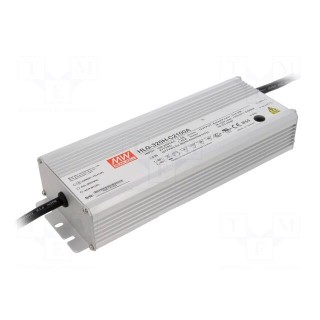 Power supply: switched-mode | LED | 320W | 76÷152VDC | 1050÷2100mA