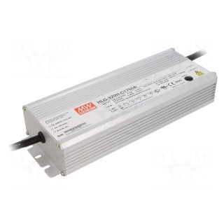 Power supply: switched-mode | LED | 320W | 91÷183VDC | 875÷1750mA