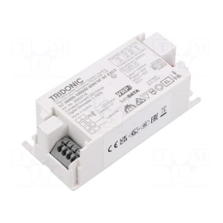 Power supply: switched-mode | LED | 36W | 7.5÷42VDC | 650÷1050mA | IP20