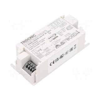 Power supply: switched-mode | LED | 38W | 7.5÷42VDC | 650÷1050mA | IP20