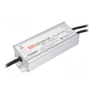 Power supply: switched-mode | LED | 39.96W | 12VDC | 3.33A | 90÷305VAC