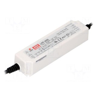 Power supply: switched-mode | LED | 41.04W | 54VDC | 32.4÷54VDC | 0.76A