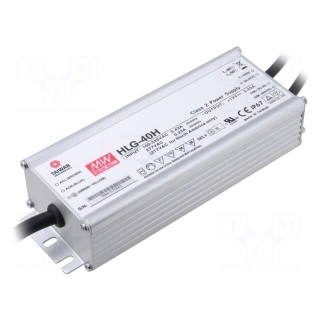Power supply: switched-mode | LED | 40.5W | 54VDC | 0.75A | 90÷305VAC