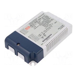 Power supply: switched-mode | LED | 45W | 38÷64VDC | 700mA | 90÷295VAC