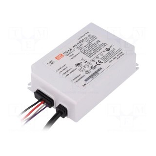 Power supply: switched-mode | LED | 45W | 26÷43VDC | 1050mA | 90÷295VAC